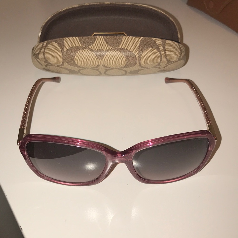 Dark Pink/Cherry Coach Sunglasses